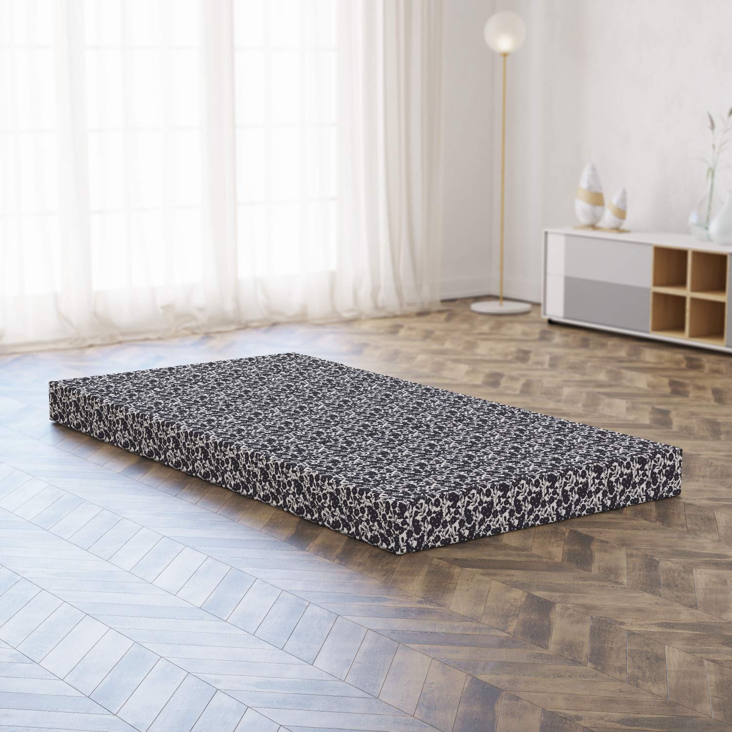 Ambesonne Black and White Foldable Mattress - 74.8