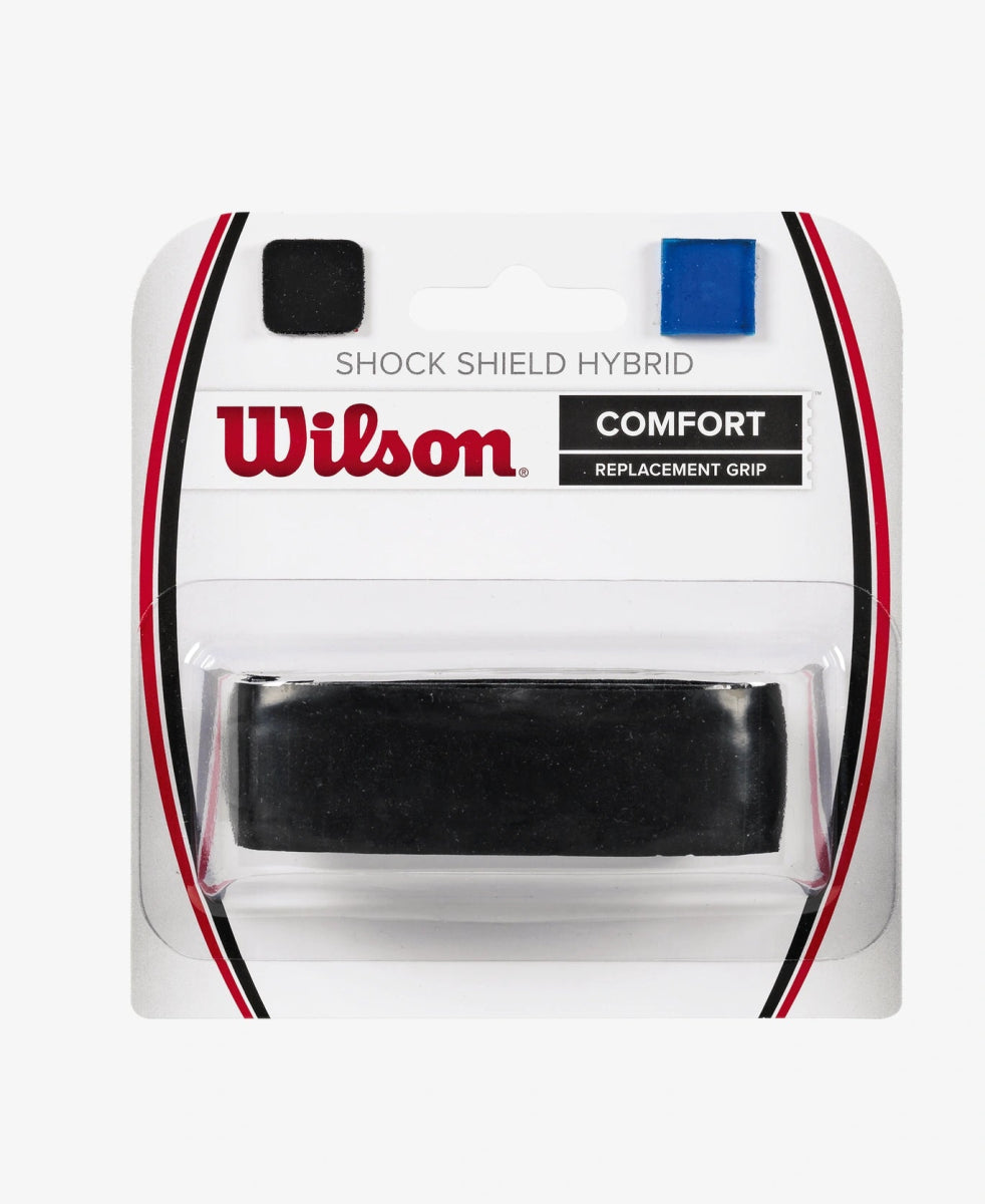 Wilson Shock Shield Hybrid Replacement Grip - Tennis & Racquetball Replacement Grip for Enhanced Comfort & Shock Absorption - Perfect for Competitive Play & Training Sessions