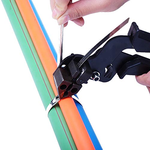 SYD 12-Inch Heavy Duty 304 Stainless Steel Cable Ties (100-Pack) - Natural Finish for Outdoor, Industrial & Home Organization