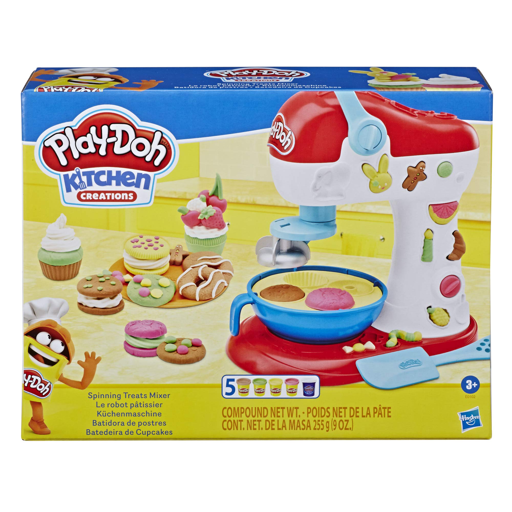 Play-Doh Kitchen Creations Spinning Treats Mixer Toy for Kids Ages 3+ | 5 Non-Toxic Colors | Fun Pretend Play Kitchen Appliance for Creative Cooking & Baking Activities