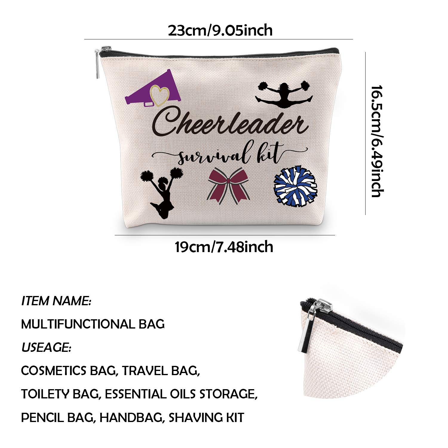 KUIYAI Cheerleader Survival Kit - Portable Travel Toiletry & Makeup Bag for Cheerleading Gifts, Sports Team Accessories | Perfect for Competitions, Gyms & Travel Essentials