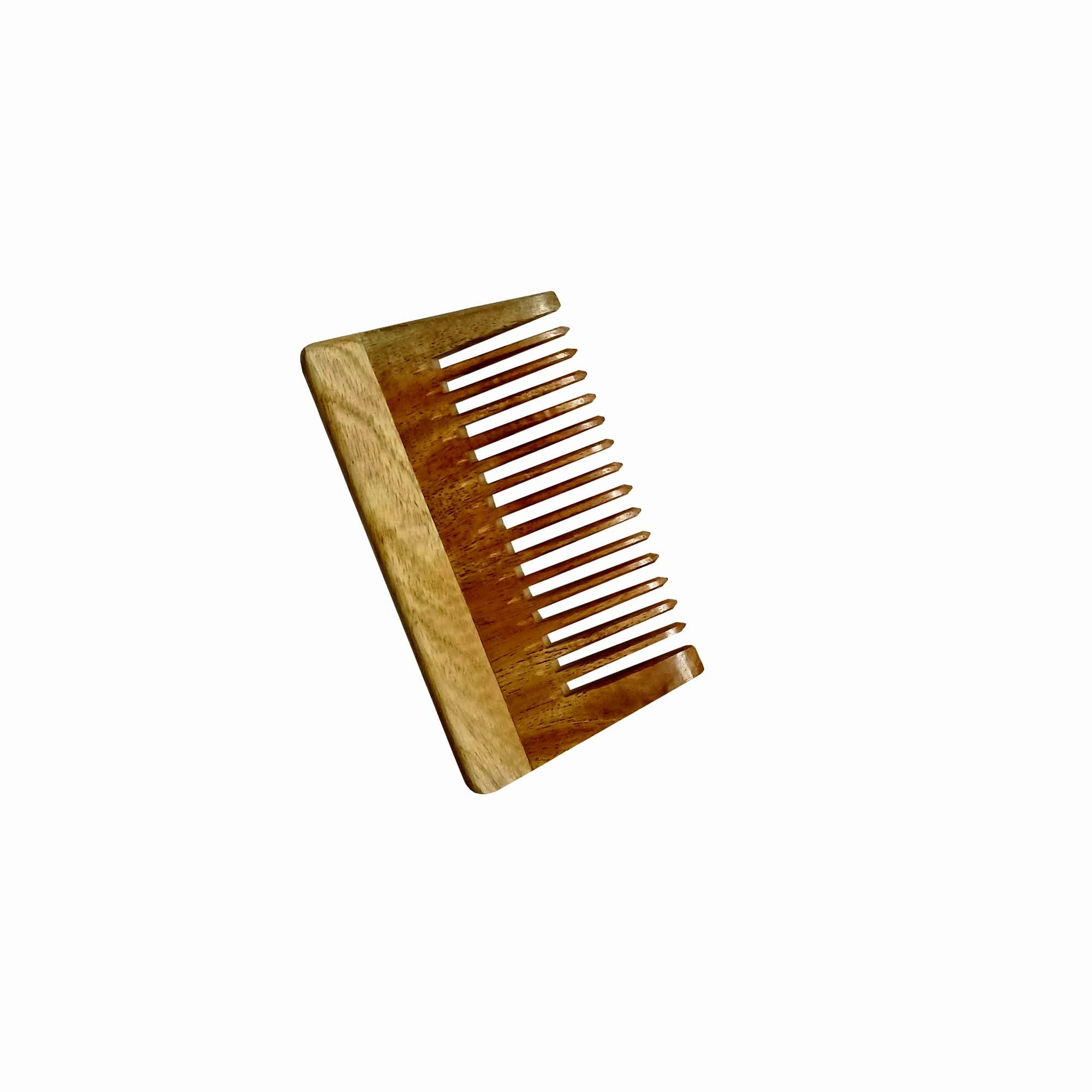 Ginni Innovations Small Baby Detangler Comb - 4 Inch Neem Wood Hair Brush for Kids & Toddlers - Gentle Knot Remover for Fine Hair - Perfect for Home, Travel & Daily Hair Care Routine