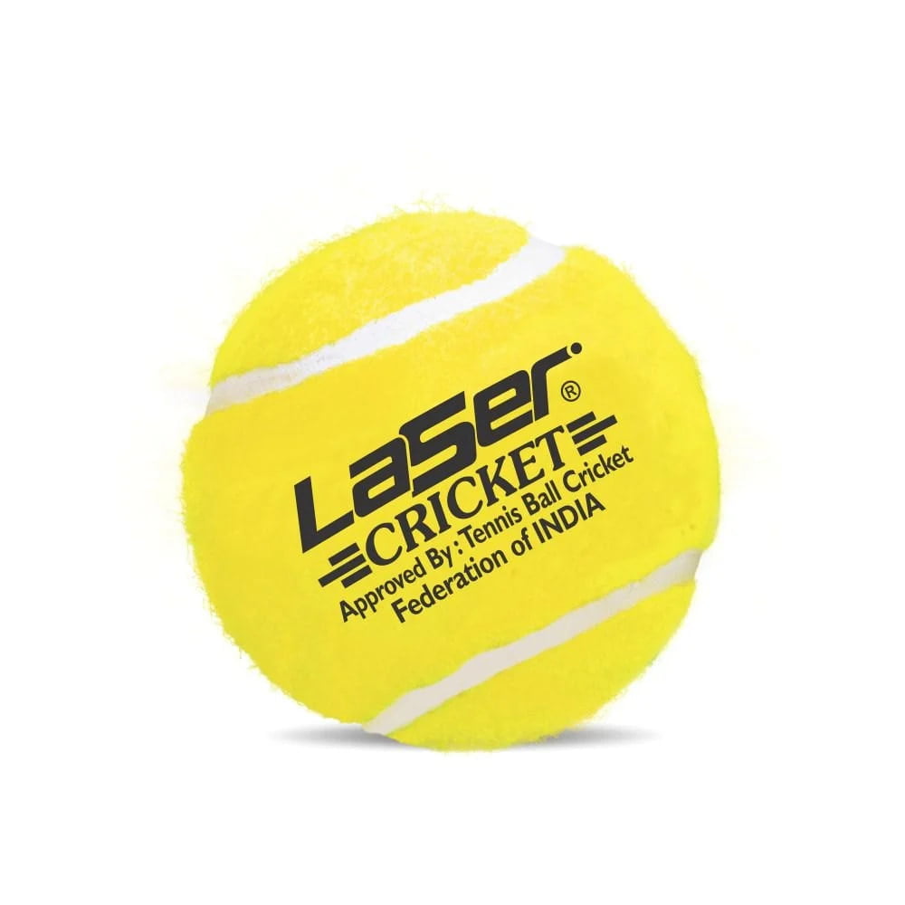 Premium Yellow Cricket Tennis Balls - High Visibility Laser for Day & Night Play - Perfect for Cricket, Tennis, and Backyard Sports Training
