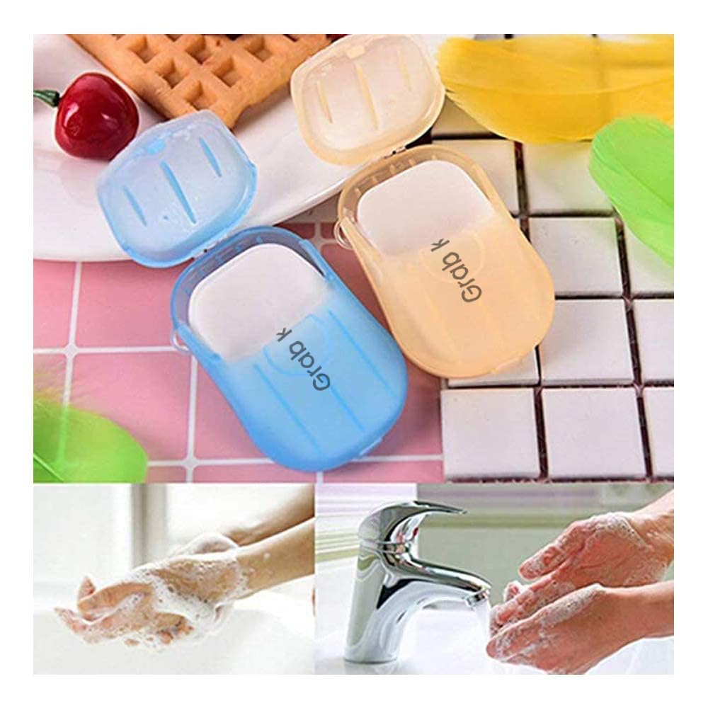 Eco-Friendly Disposable Paper Soap Strips for Hand Washing - Portable Travel Soap Sheets for Camping, Hiking & Outdoor Activities (80 Sheets/Pack of 4) | Perfect for Travel, Gym, Office & Emergency Kits