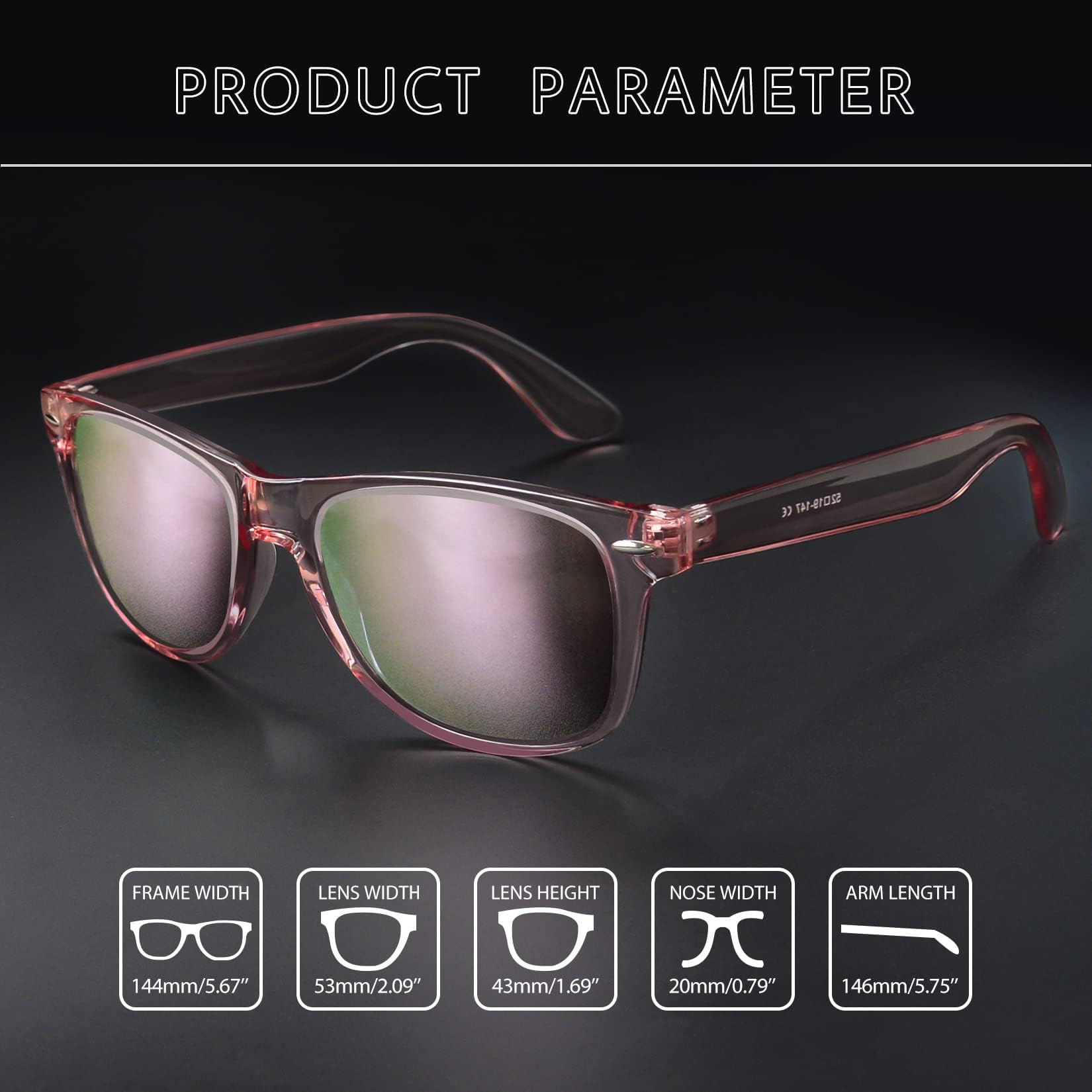 Joopin Square Polarized Sunglasses for Men & Women - UV Protection, Trendy Designer Shades for Outdoor, Driving, Beach & Fashion