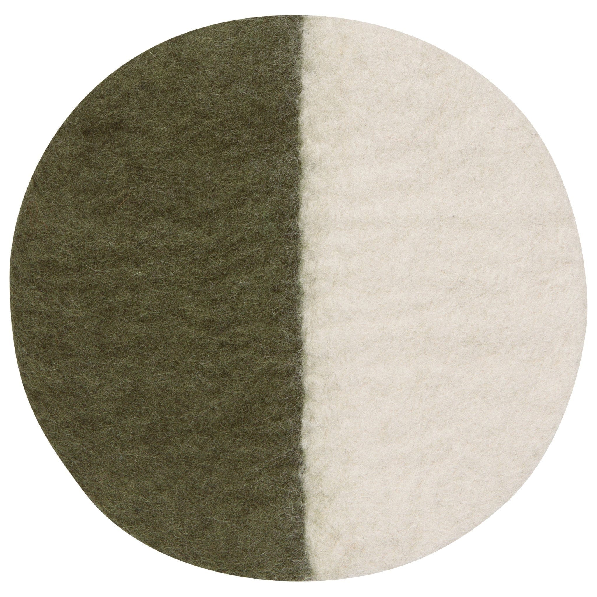 Handmade Felted Wool Trivet - Heat Resistant Olive Green Coaster (8 Inch) - Perfect for Hot Pots, Pans & Table Protection