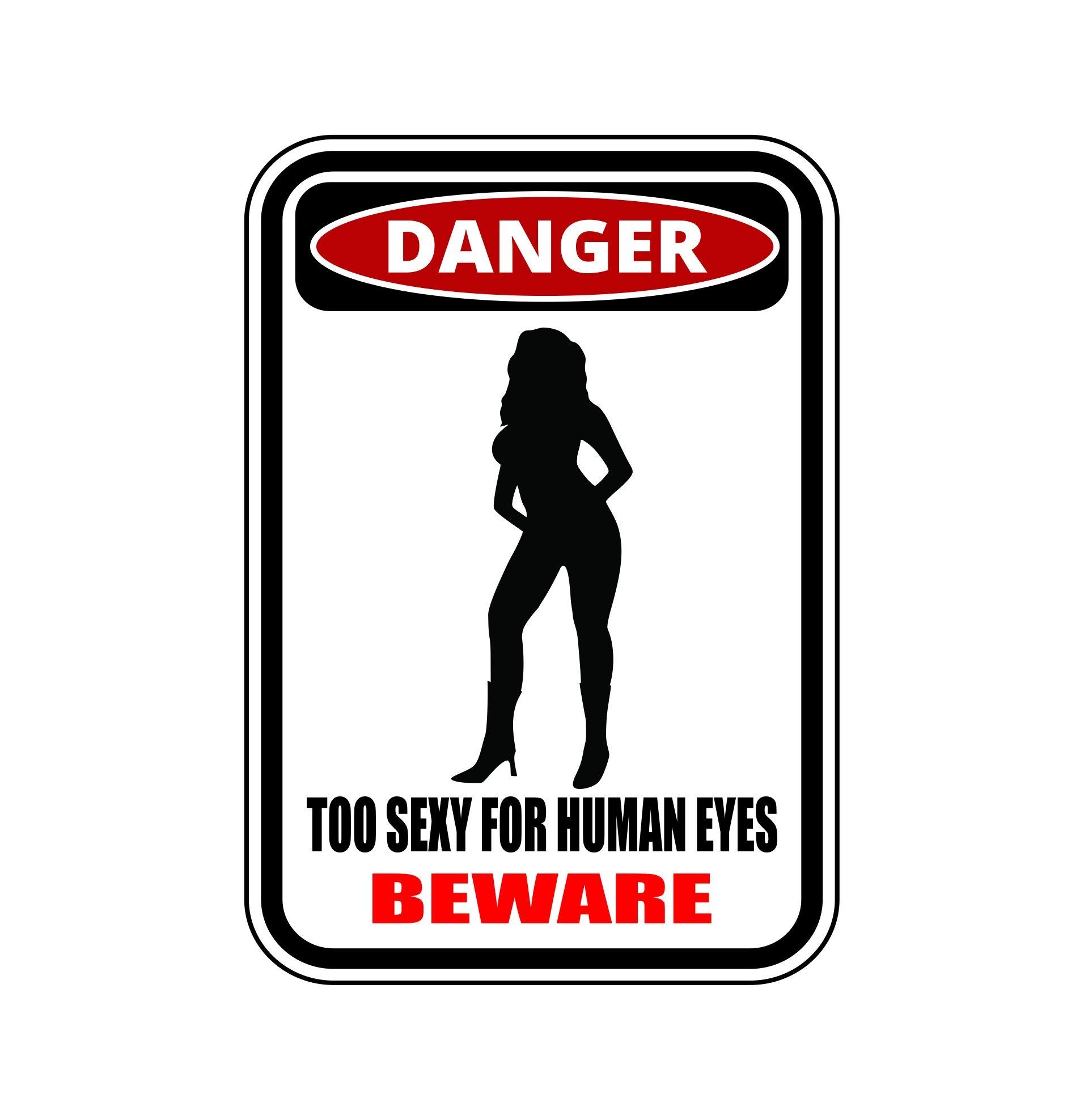 Danger Graphic Car Stickers - Waterproof Vinyl Decals for Car Body, Door & Window - 5