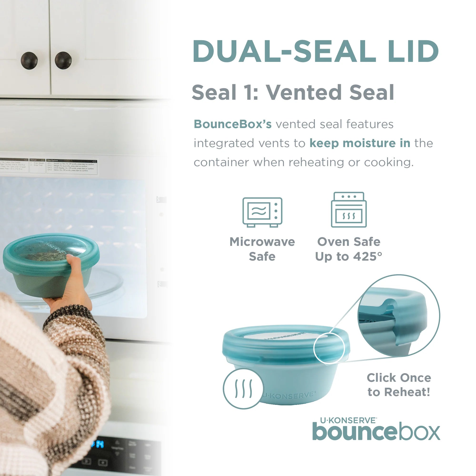 U Konserve Leak Proof Silicone Bouncebox - Reusable Food Storage Container for Lunch, Snacks & Meal Prep | Eco-Friendly, Microwave & Dishwasher Safe | Perfect for School, Office & Outdoor Activities