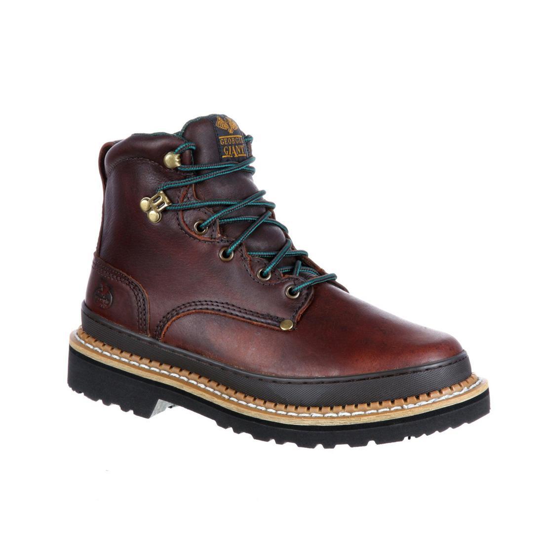 Georgia Giant 6 Steel Toe Work Boots for Men - Heavy Duty Safety Shoes for Construction, Warehouse & Outdoor Work - OSHA Compliant Work Footwear