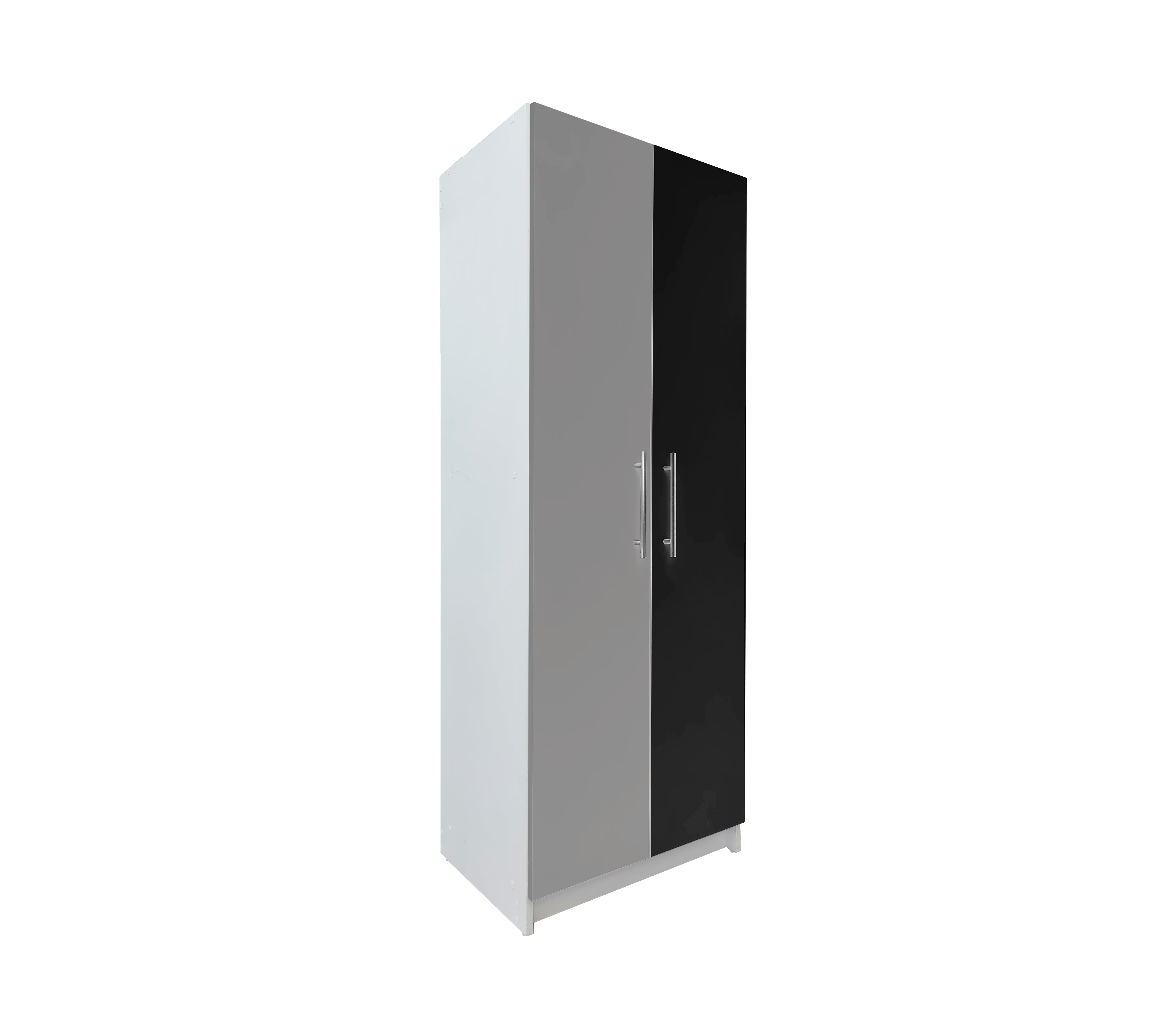Powerfik 2-Door Pantry Cabinet - Spacious Storage for Kitchen, Dining Room, or Garage Organization (White/Black) - Perfect for Storing Food, Dishes & Household Supplies