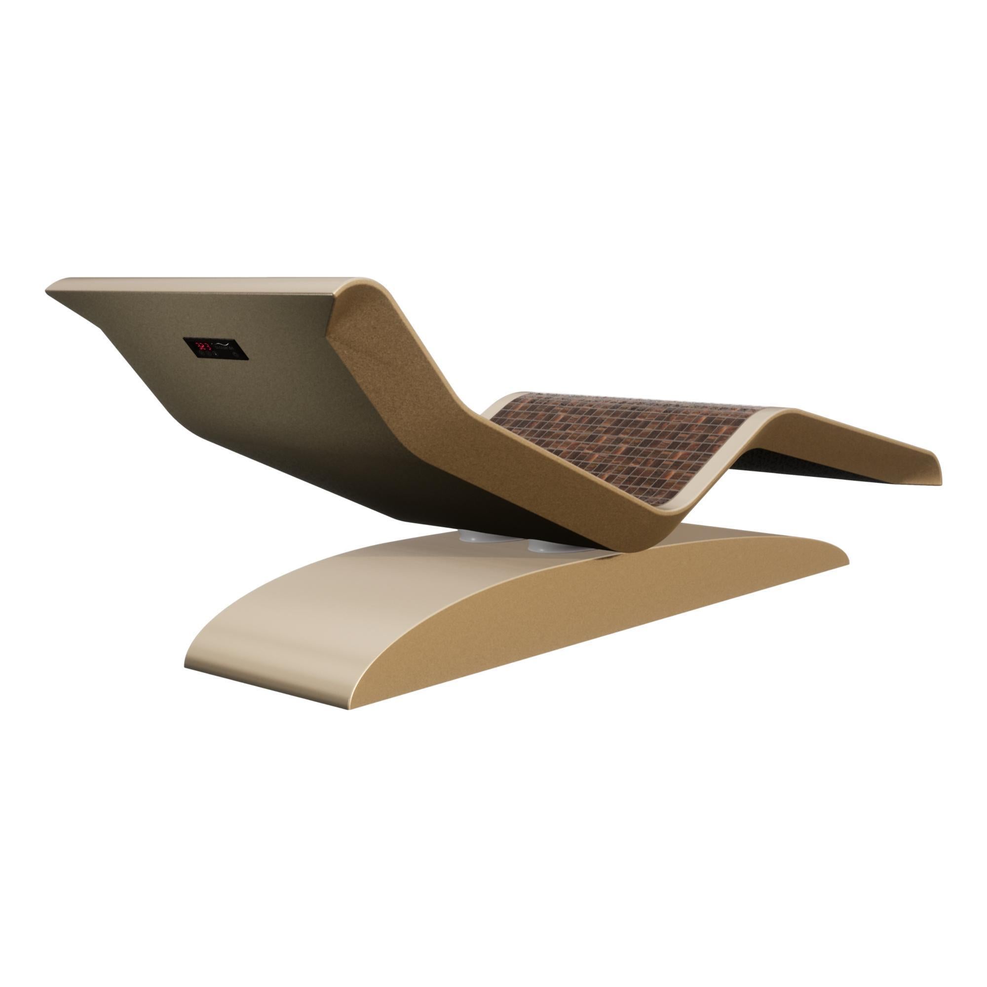 Fabio Alemanno Ceramico Infrared Heated Lounger - Portable Home Spa Chair for Relaxation & Pain Relief - Perfect for Living Room, Bedroom, or Massage Therapy