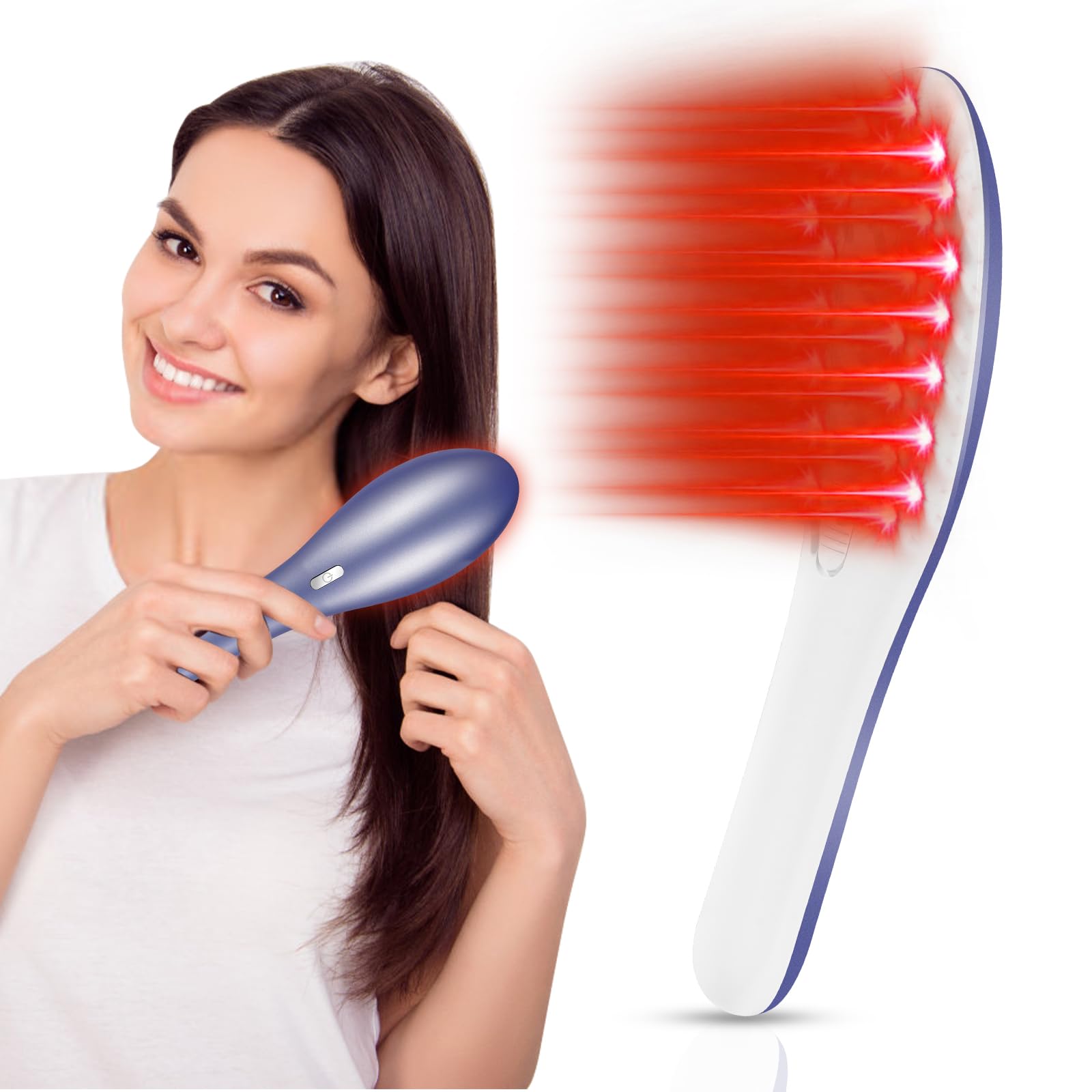 Laser Hair Growth Comb for Women & Men - Electric Scalp Massager with Laser Therapy Technology to Stimulate Hair Regrowth | At-Home Hair Care Device for Thinning Hair & Scalp Health