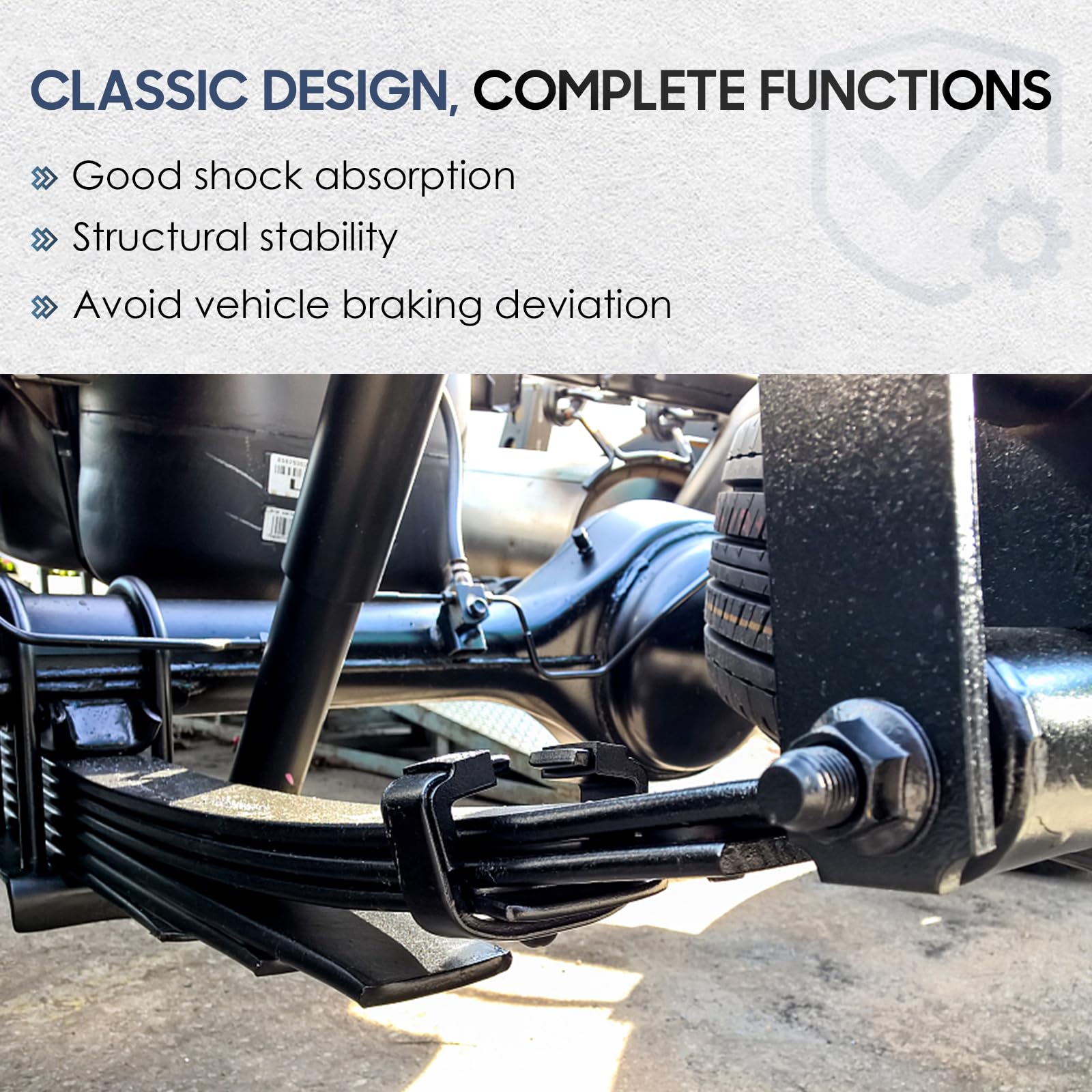 SEHNSUCHT 4 Leaf Trailer Leaf Spring – 1750lb Capacity, Double Eye Design for 3500lb Axle – 25-1/4