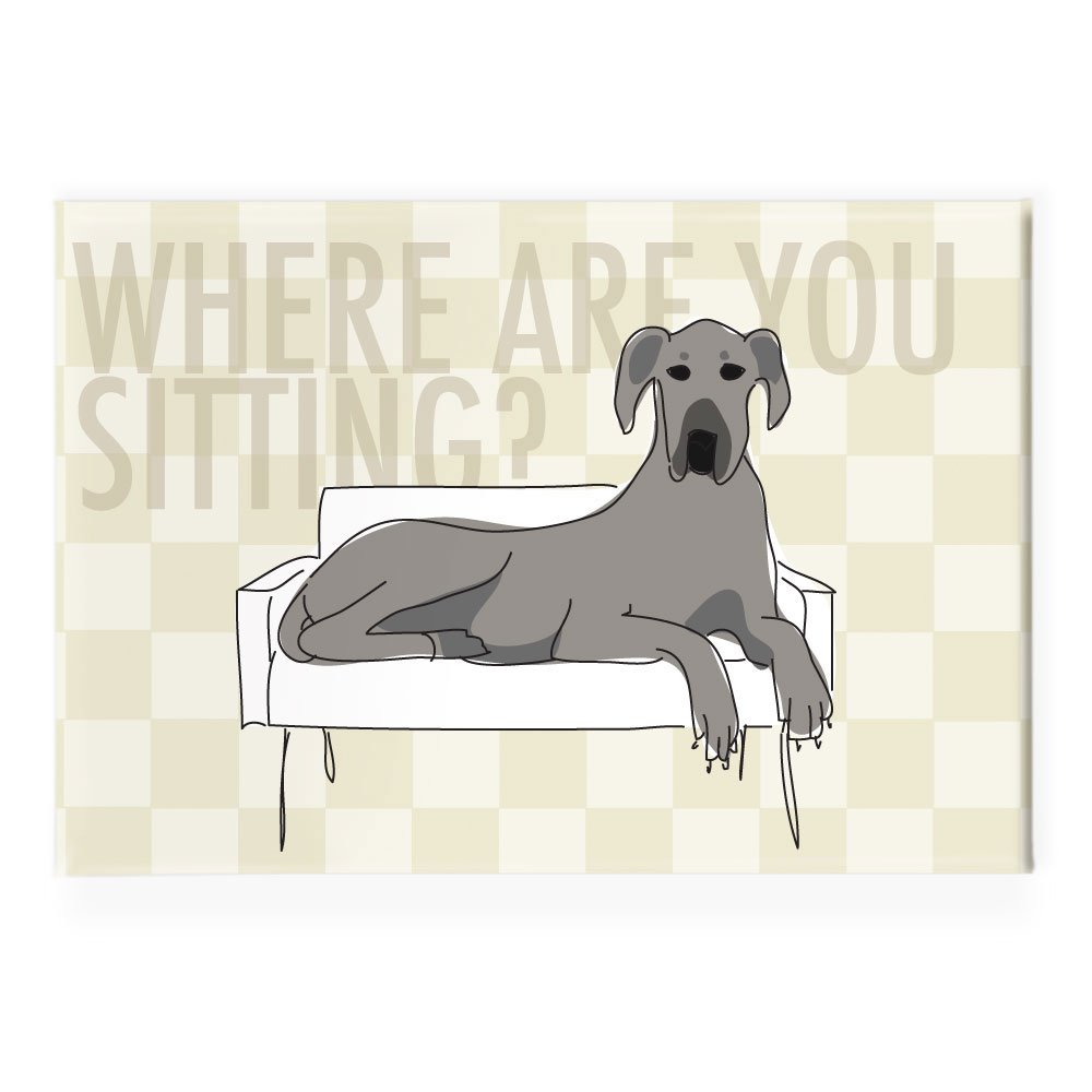 Blue Great Dane Fridge Magnet - Strong Hold Dog Lover Gift for Home, Office & Dorm Decor - Perfect for Refrigerator, Metal Cabinets & Whiteboards