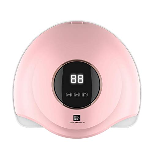 BDYJY 36W UV LED Nail Dryer Lamp with Auto Sensor, 3 Timer Settings & LCD Display - Memory & Pause Function for Gel Polish Curing - Perfect for Home Manicures & Salon Nail Art (Pink)