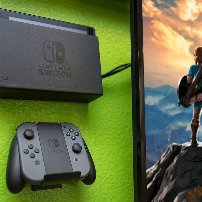 Hideit Nintendo Switch Wall Mount Bracket - Black | Secure & Space-Saving Gaming Storage Solution | Perfect for Living Rooms, Bedrooms & Game Rooms