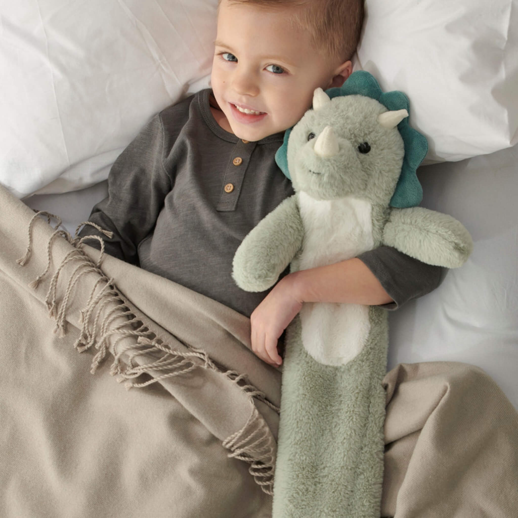 3D Midi Hot Water Bottle with Green Dinosaur Faux Fur Cover - Warm & Cozy for Winter Nights, Pain Relief, and Bedtime Comfort