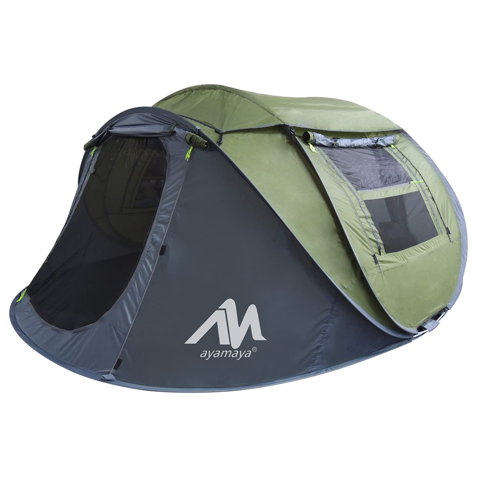 3-4 Person Pop Up Tent with Large Skylight - Waterproof Automatic Instant Beach Shelter for Camping, Hiking, Picnics & Outdoor Festivals - Quick Setup & Portable for Travel Adventures