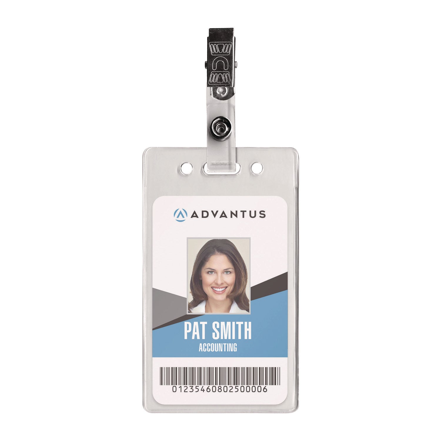 Advantus Clear Badge Straps with Clips - 0.38