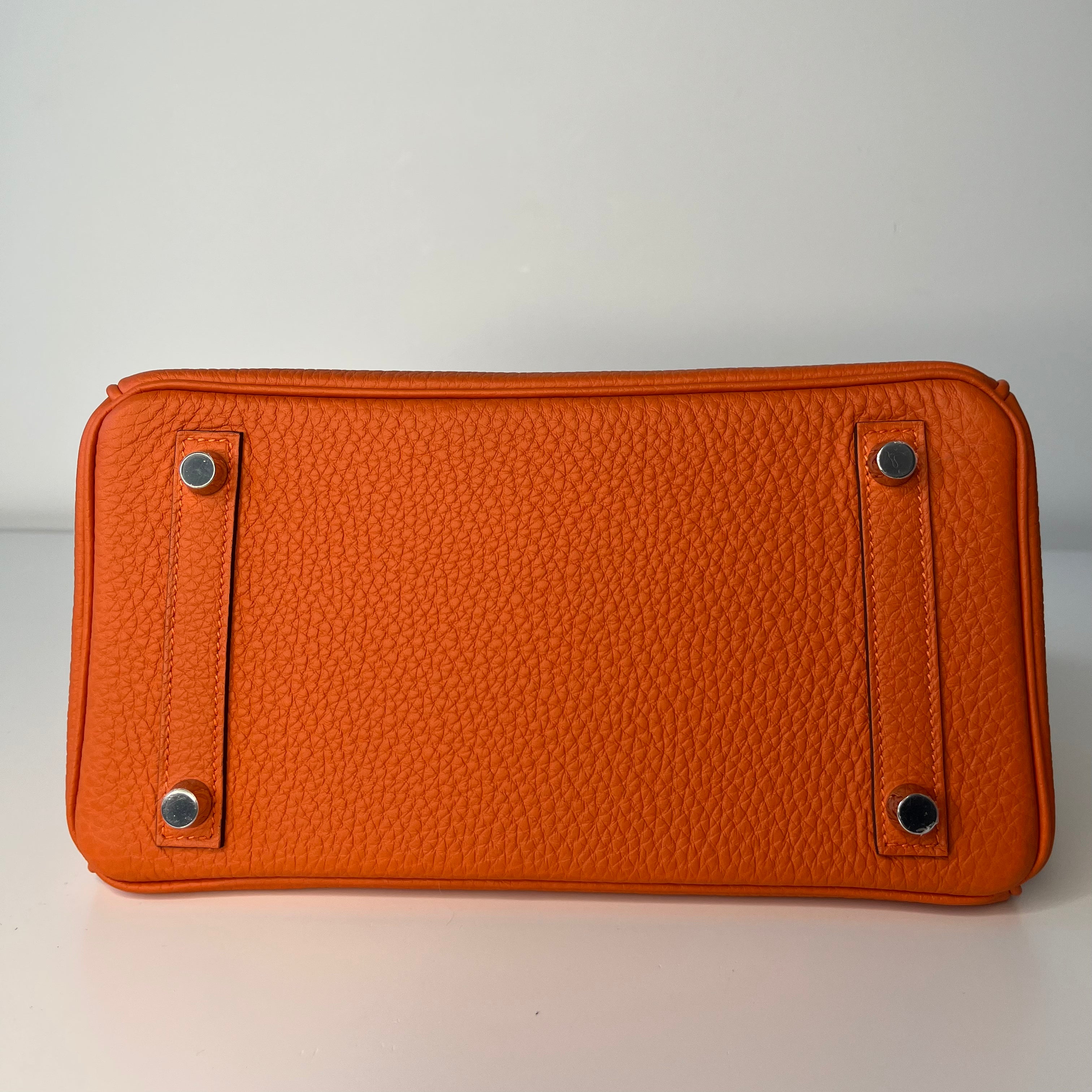 Authentic Hermès Birkin 25 Bag in Orange Togo Leather with Palladium Hardware - Luxury Handbag for Women, Perfect for Work, Travel & Special Occasions