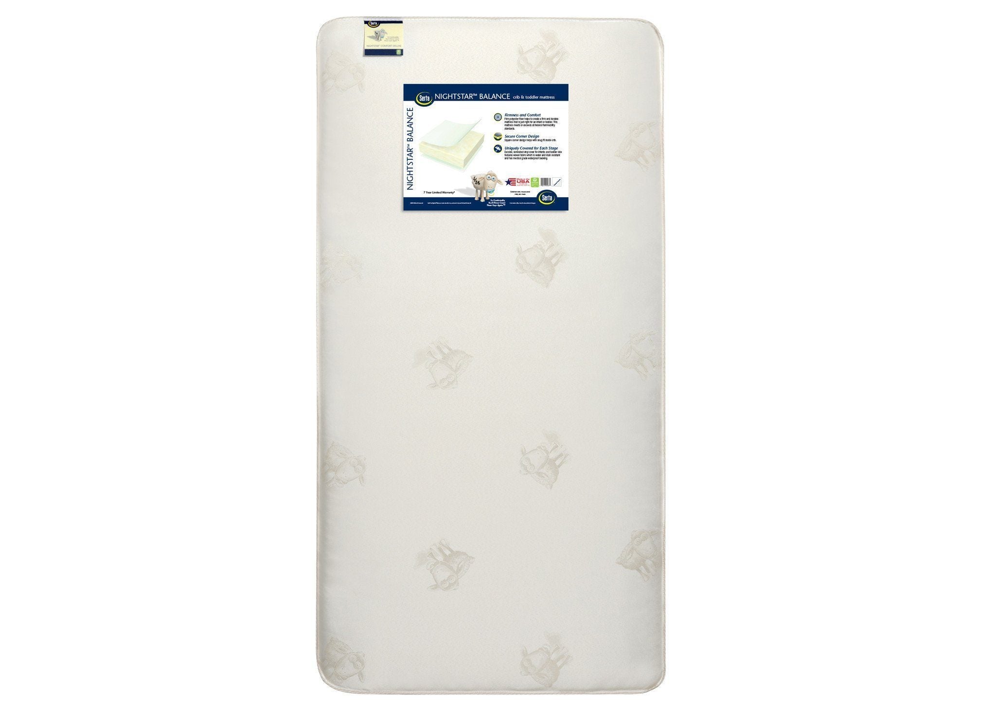 Serta Nightstar™ Balance Extra Firm Crib & Toddler Mattress - Premium Support for Baby's Healthy Sleep & Growth - Perfect for Nursery, Daycare & Travel