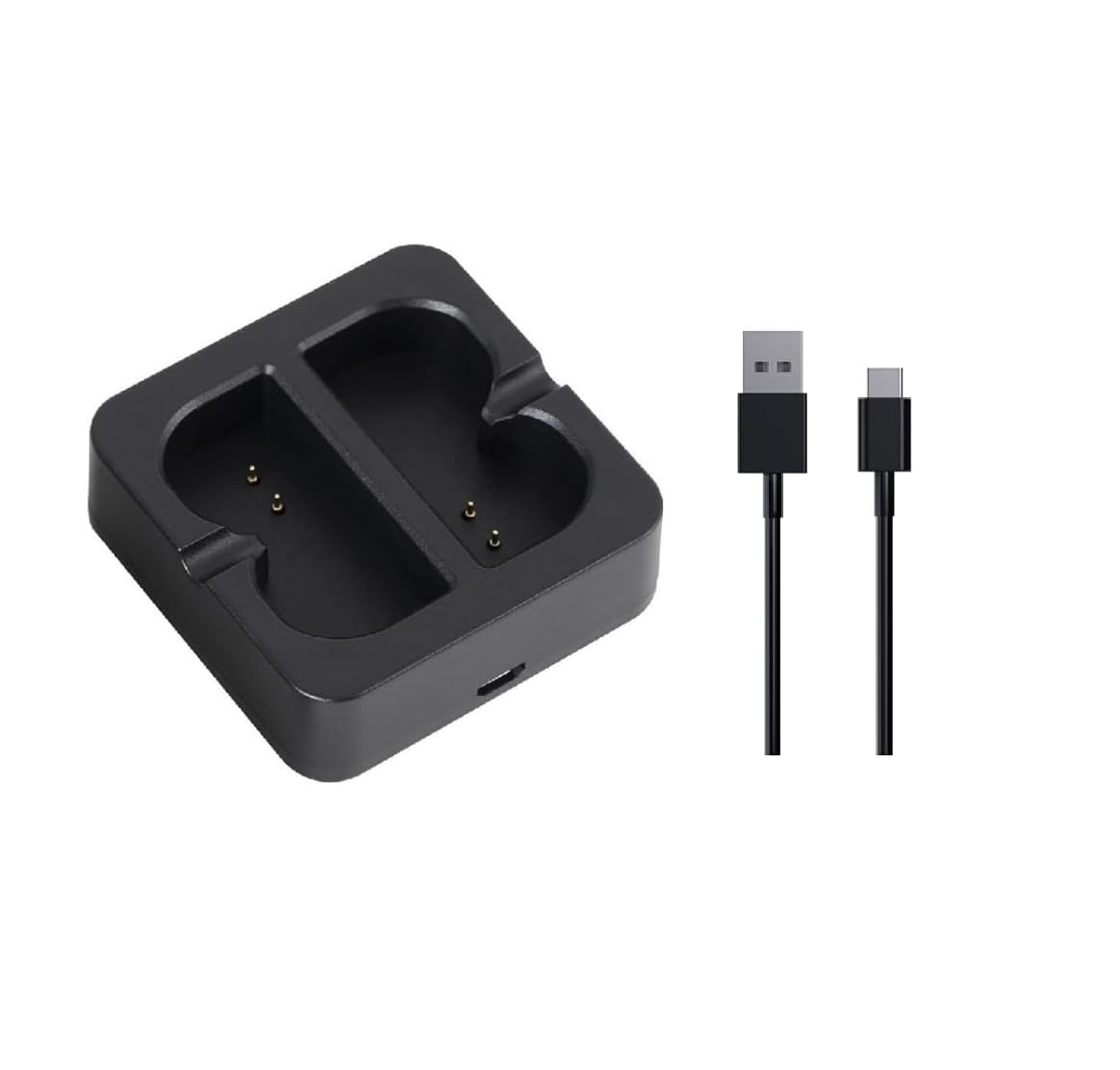**Ring Battery Charger Dual Port - Compatible with Ring Doorbell 2/3/3+/4, Spotlight Camera, Solar Floodlight, Stick Up Cam & Endoscope Camera - Solar Power Backup for Home Security**