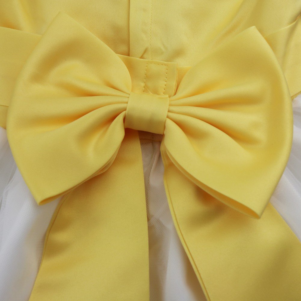 CHICTRY Floral Bow Princess Wedding & Bridesmaid Dresses - Elegant Pageant Party Gowns for Flower Girls | Perfect for Formal Occasions, Bridal Showers & Special Events
