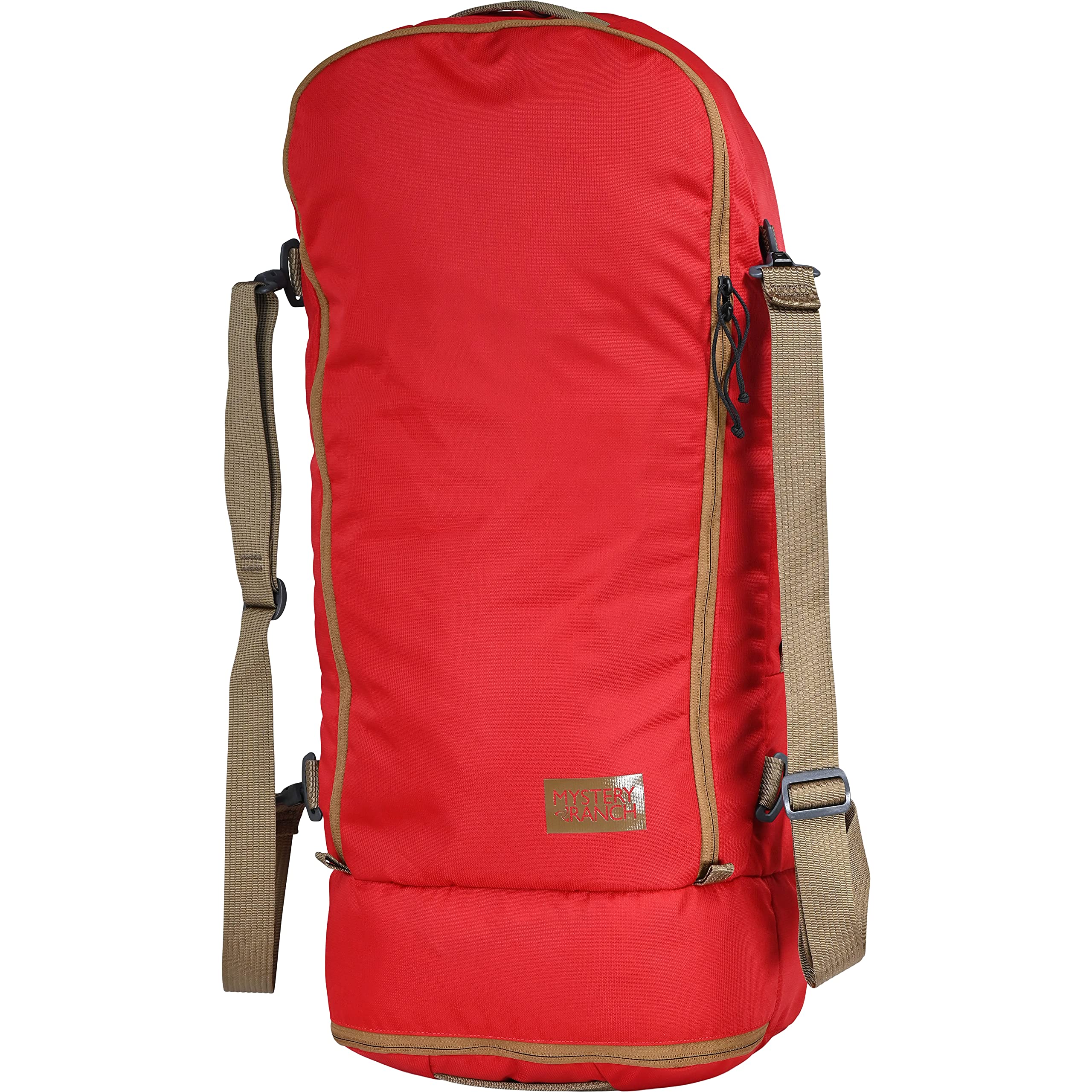 Mystery Ranch Mission Stuffel 60L Convertible Duffle Backpack - Waterproof Travel Duffel Bag for Camping, Hiking & Airplane Carry-On | Cherry Red