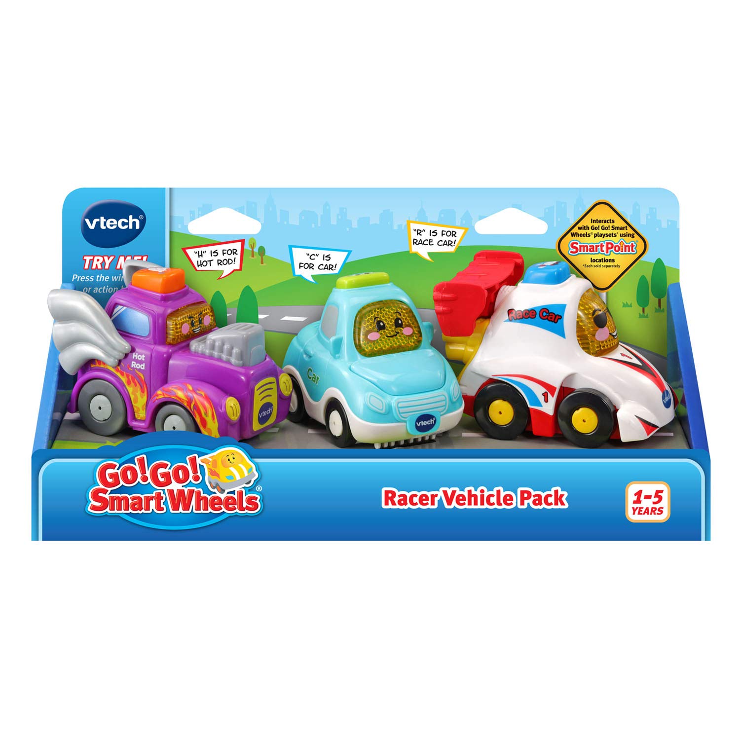 VTech Go! Go! Smart Wheels Racer Vehicle Pack - Interactive Learning Toy Cars for Toddlers & Kids - Perfect for Playtime, Early Education & STEM Development
