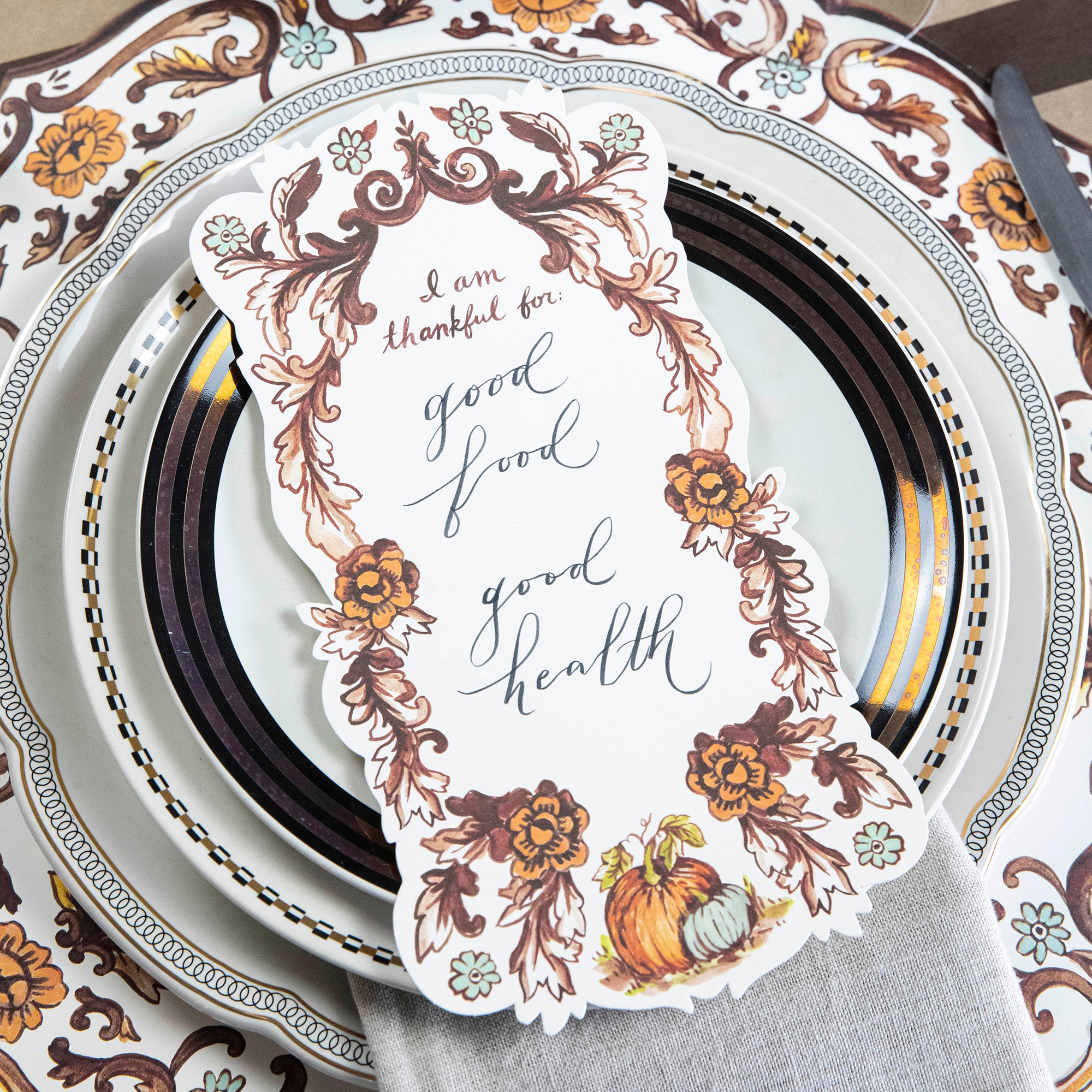 I Am Thankful For Table Accent - Thanksgiving & Fall Home Decor for Dining Table Centerpiece, Coffee Table Display, and Seasonal Mantel Decorations