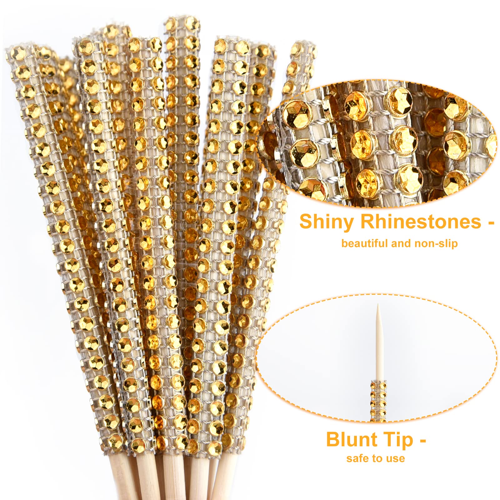 24 Pack Glitter Candy Apple Sticks & Bags Kit - Gold Toffee Apple Making Supplies with Caramel Sticks, Ribbons & Chocolate Bags for DIY Treats, Party Favors & Holiday Gifts