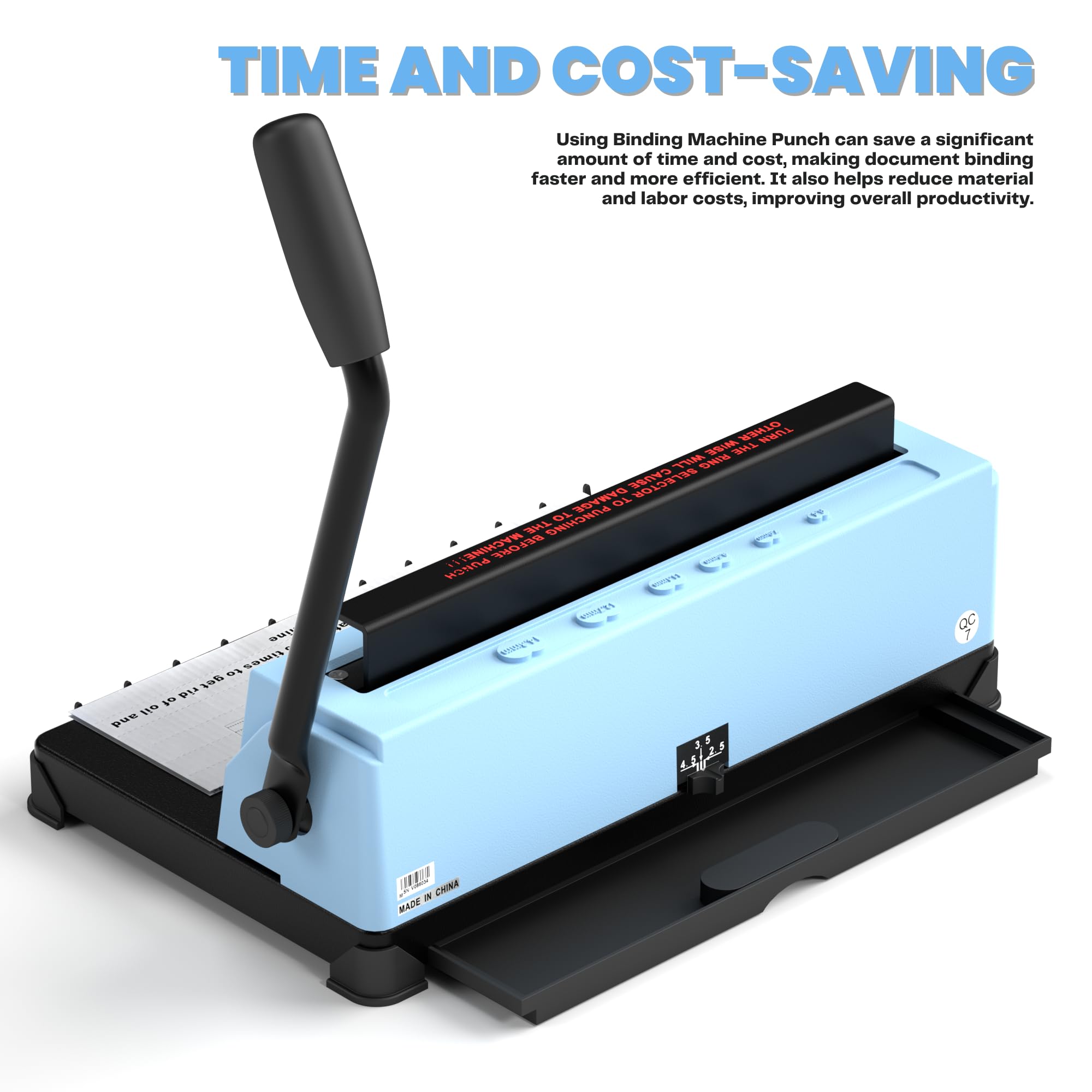 Premium Spiral Binding Machine - Manual Coil Binder for 12 Sheet Punching & 120 Sheet Binding (TD-132) | Perfect for Office Documents, School Projects, and DIY Bookbinding