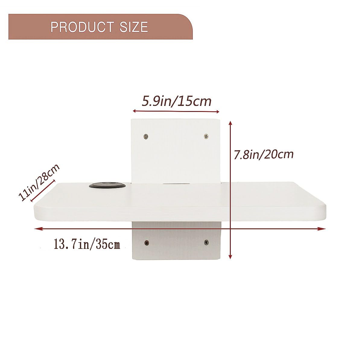 BiJun Floating Wall Mount TV Shelf - Universal Media Stand for Projector, Speaker, Router, DVD Player, PS4, Cable Box & Game Consoles - Space-Saving Home Entertainment Storage Solution (Perfect for Living Room, Bedroom & Home Theater Setup)