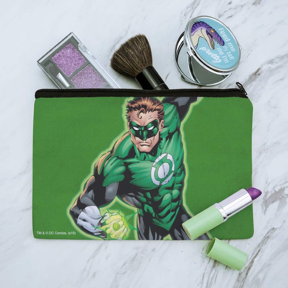 Green Lantern Character Makeup Bag - Waterproof Cosmetic Organizer Pouch for Travel, Gym & Daily Essentials | DC Comics Superhero Themed Accessory