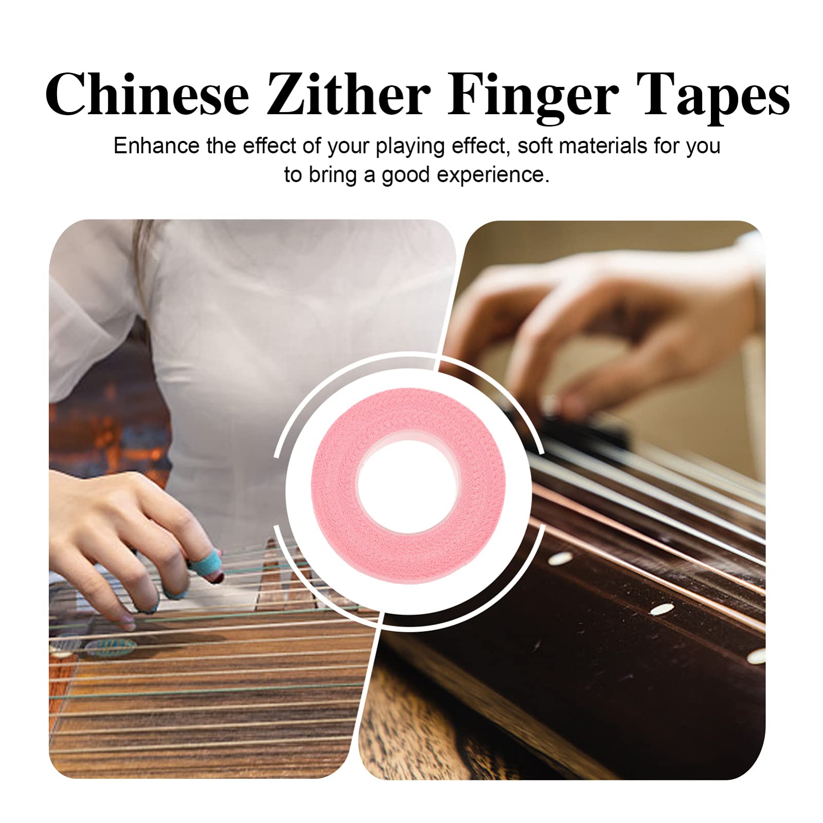 10 Rolls 5m Self-Adhesive Nail Tape for Guzheng & Guitar - Cotton Finger Protection Tape for Chinese Zither Players & Musicians - Perfect for Practice, Performance & Nail Care