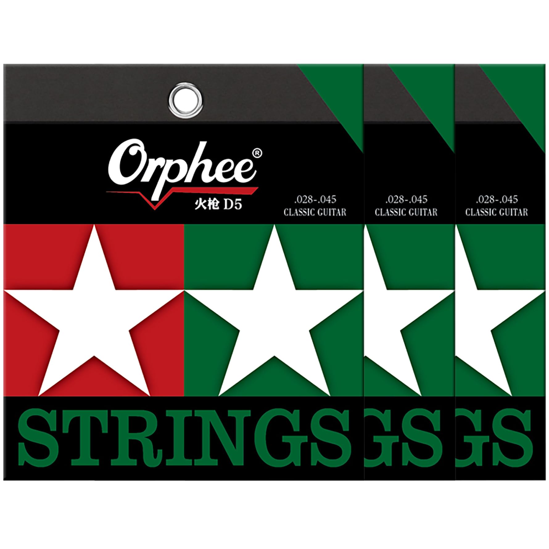 Rockhouse Coated Classical Guitar Strings – Nylon Core Carbon Treble High Tension (Hard) – Anti-Rust & Long Lasting Warm Tone, 3 Pack (28-45) – Perfect for Classical, Flamenco & Fingerstyle Guitarists