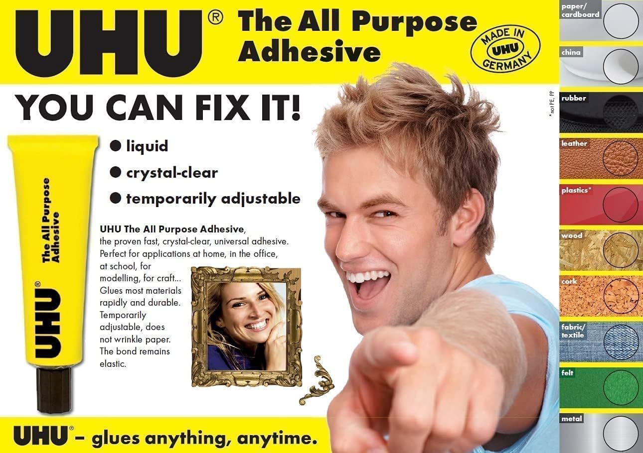 UHU All-Purpose Glue Sticks 20g - Strong Adhesive for Paper, Wood, Fabric & Crafts - Perfect for School Projects, DIY, Scrapbooking & Home Repairs