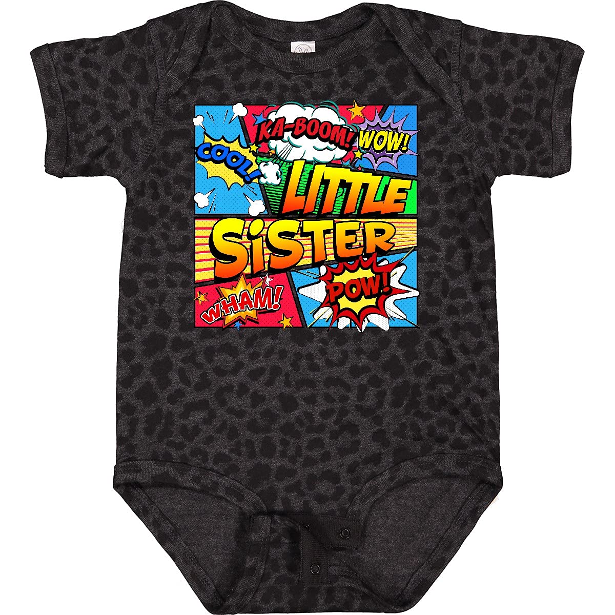 Inktastic Little Sister Comic Book Baby Bodysuit - Cute Graphic Onesie for Newborns & Infants - Perfect for Sibling Photos, Baby Showers & Everyday Wear
