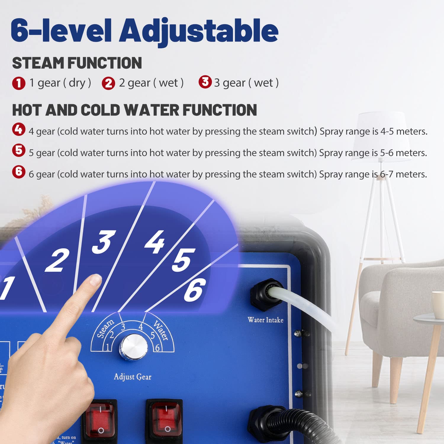Moongiantgo 1700W Powerful Handheld Steam Cleaner Kit with 4 Multi-Purpose Brushes - Perfect for Home, Car, Kitchen & Bathroom Deep Cleaning