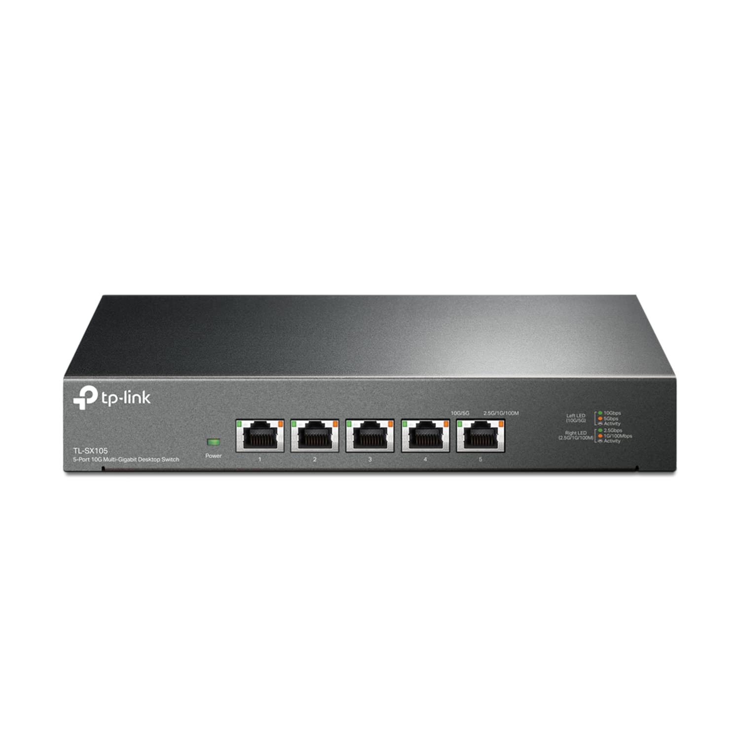 TP-Link TL-SX105 5-Port 10G/Multi-Gig Unmanaged Ethernet Switch - Desktop & Wall Mount, Plug & Play, Fanless Design with Sturdy Metal Housing - Ideal for Home Office, Gaming & High-Speed Networking