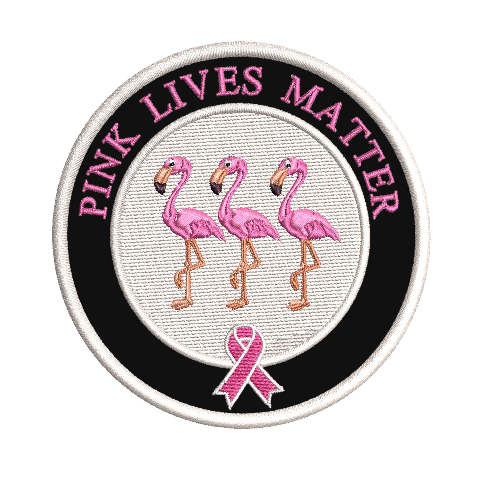 Breast Cancer Awareness Pink Ribbon Flamingo 3.5