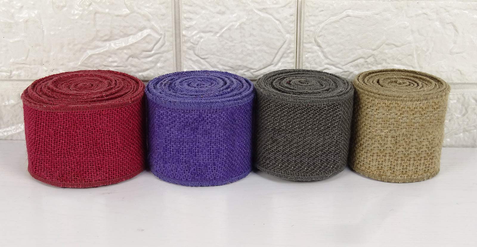 Natural Jute Burlap Ribbon Rolls - 3 Inches Wide x 40 Yards for DIY Wedding Decorations, Rustic Home Decor, Gift Wrapping & Craft Projects - Perfect for Wedding Centerpieces, Party Favors, and Farmhouse Style Decorations