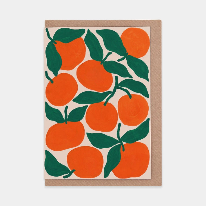Premium Blank Tangerine Greeting Cards - Elegant Citrus-Themed Stationery for Birthdays, Thank You Notes & Special Occasions