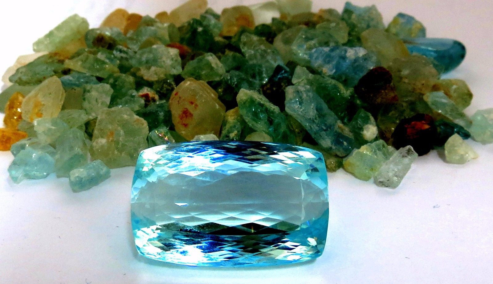 GIA Certified 157.55 Carat Natural Aqua Blue Cushion Cut Aquamarine Gemstone - Stunning Jewelry for Engagement Rings & Luxury Gifts