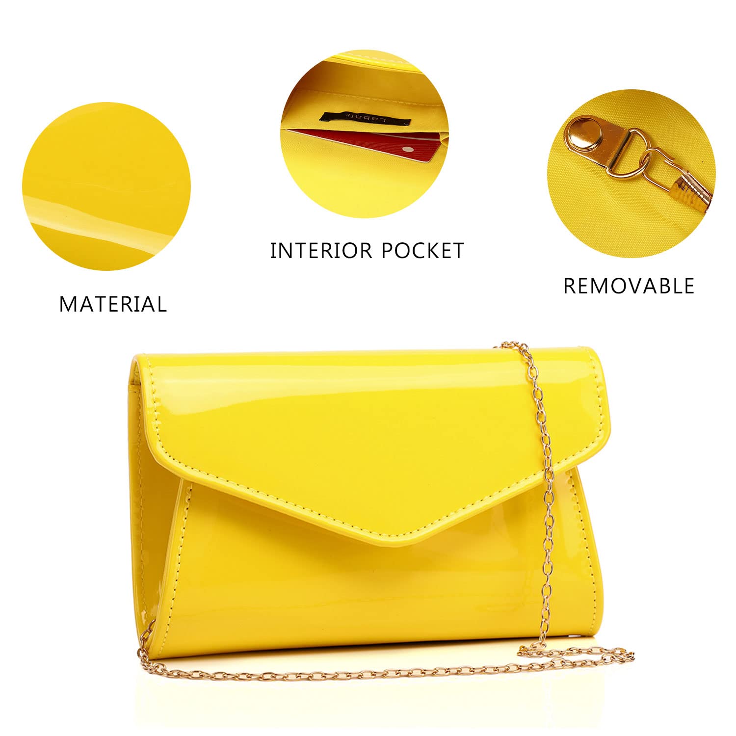 Elegant Women's Patent Leather Clutch Purse - Wedding, Prom & Evening Bag for Formal Occasions | Perfect for Parties, Dinners & Special Events