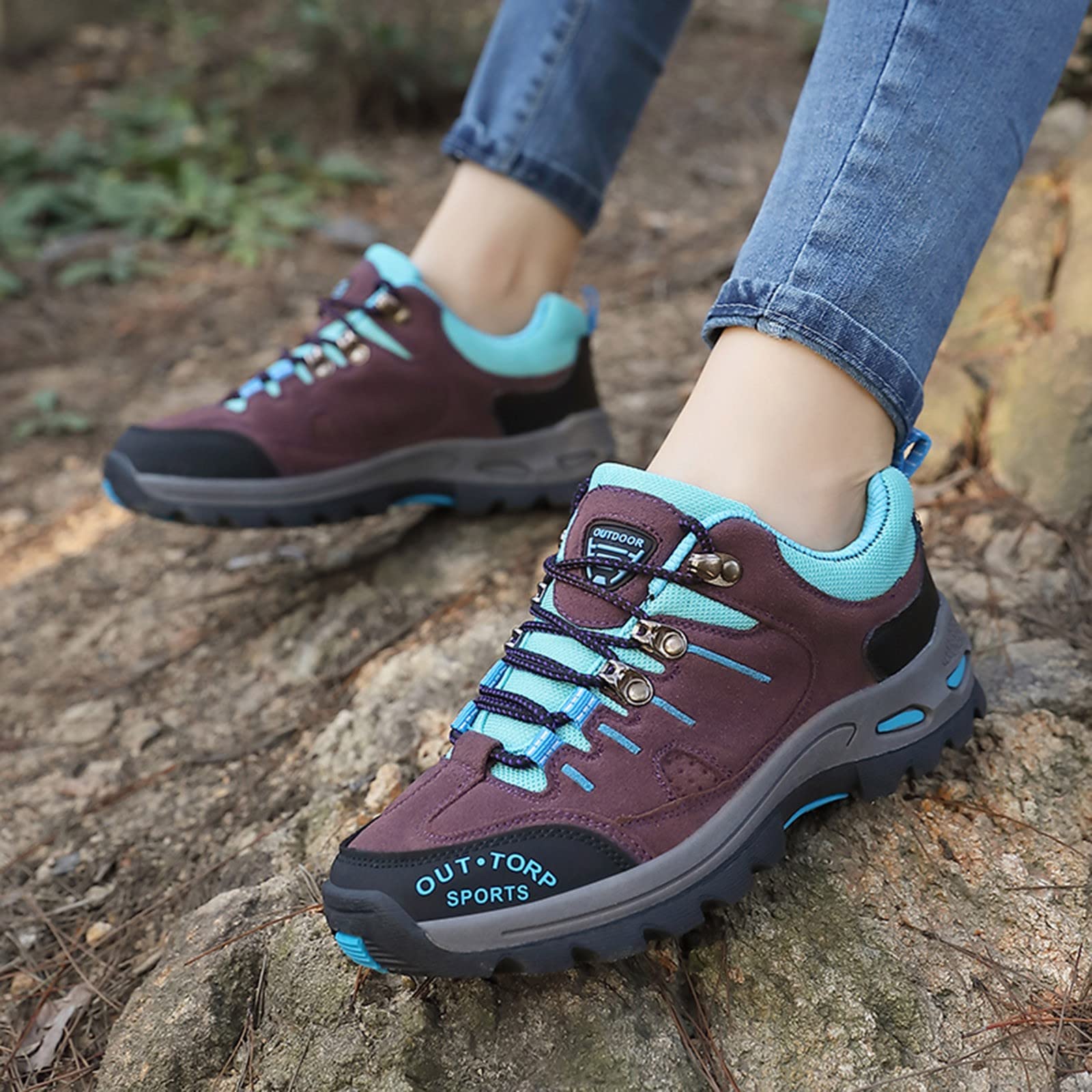 **LCpddajlspig Men's Waterproof Hiking Shoes - Non-Slip Lightweight Trekking Boots for Outdoor, Mountain & Winter Activities - Wide Comfortable Safety Shoes for Hiking, Motorcycle & Heel Spurs**    *(Perfect for Hiking, Camping, Trail Running & Outdoor Adventures)*