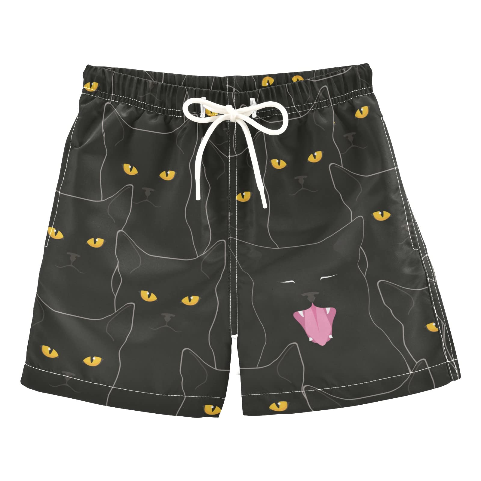 KFBE Tropical Beach and Palm Tree Boys' Swim Trunks - Quick Dry Beach Board Shorts for Kids 20841106 - Perfect for Pool, Surfing, and Summer Vacations