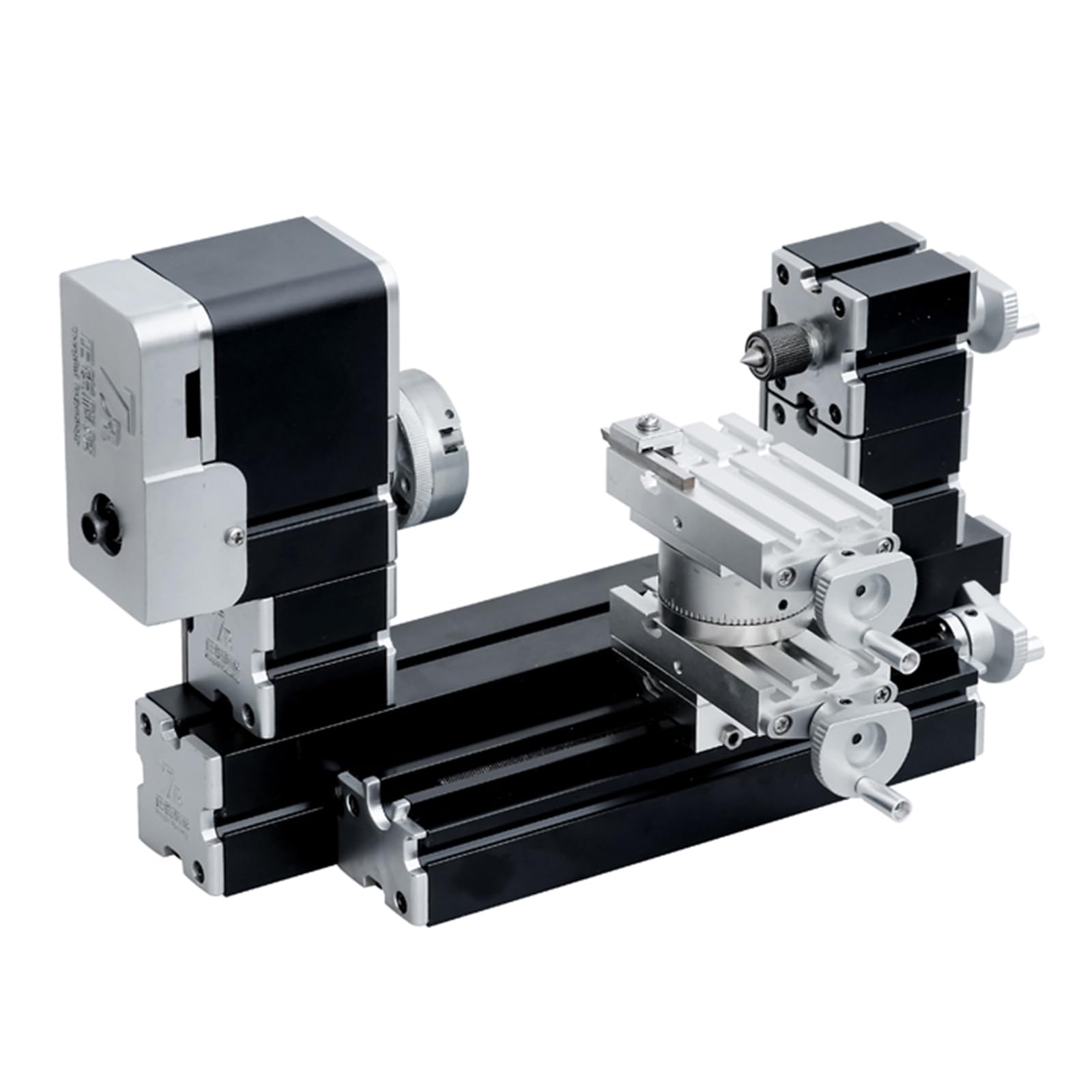 60W High Power Mini Metal 4-Axis Rotary Lathe Machine with Base, 12000 RPM for Wood, Soft Metals, Plexiglass & Plastic - Perfect for DIY Projects, Jewelry Making, and Small Workshop Metalworking