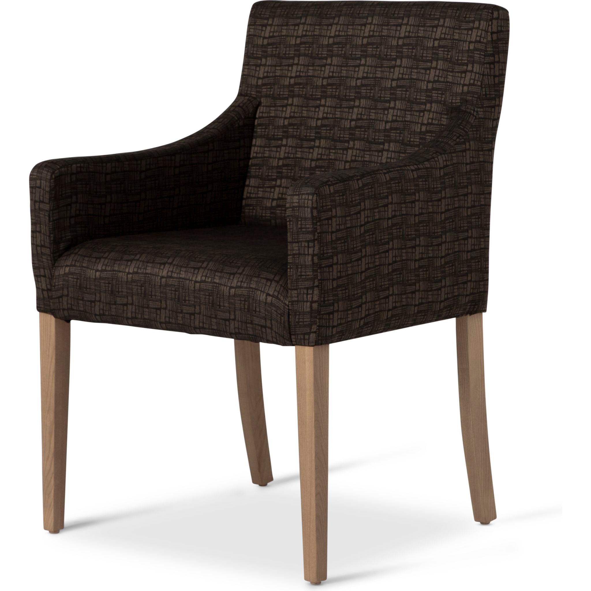 Annecy Parson Chair in Greige - Modern Upholstered Dining Chair with Wooden Legs (PT 7830 19 T131) - Perfect for Dining Room, Kitchen, Office or Living Room Decor