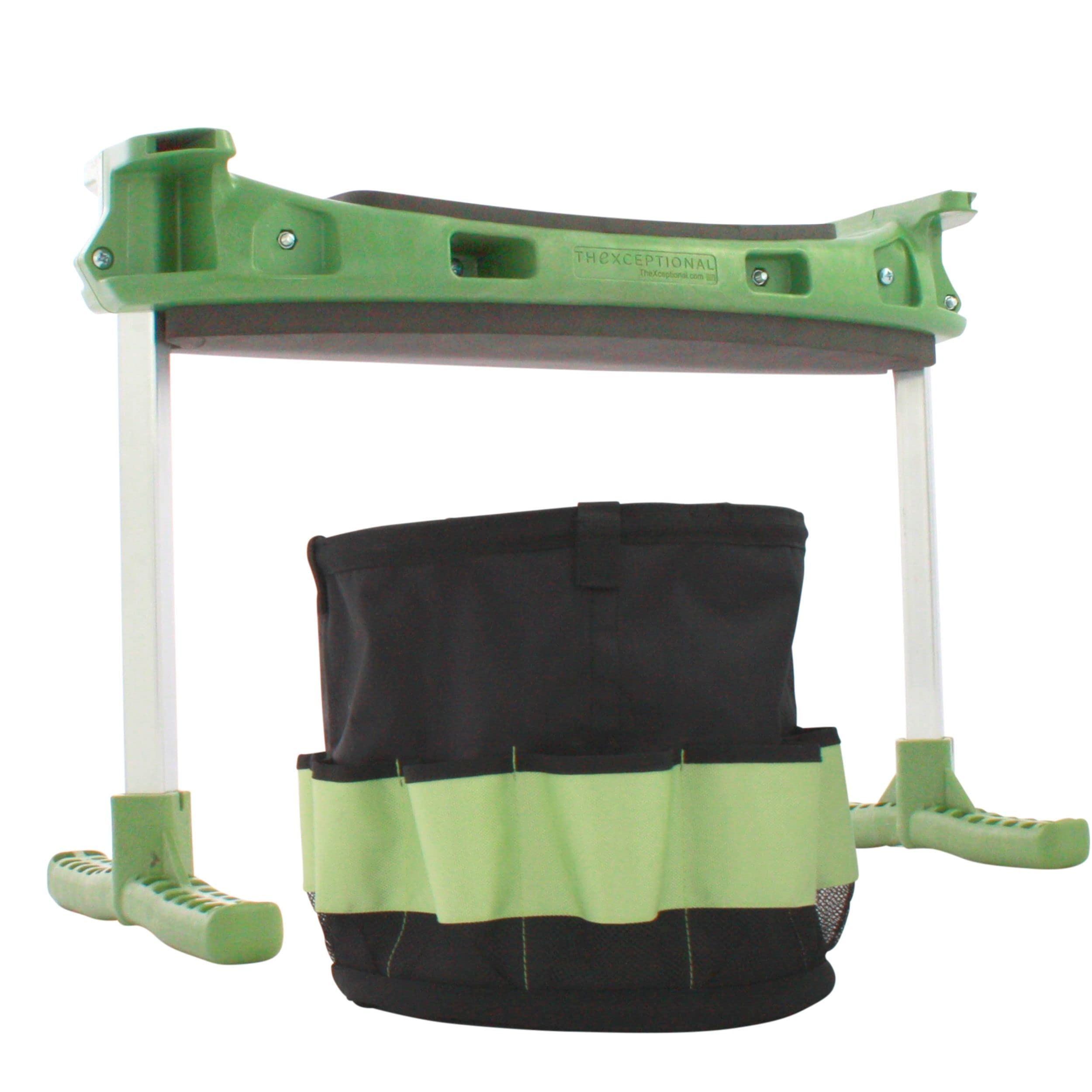 Premium Gardening Kneeler with Tush Pad & Tool Tote Bucket - Comfort Seat Kneeling Pad for Home & Garden - USA Made EX155 Model by Vertex - Perfect for Planting, Weeding & Outdoor Chores